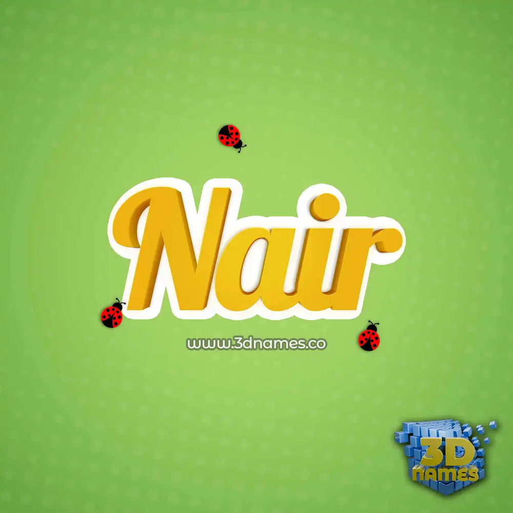 nair in Ladybugs style - 3D name wallpaper