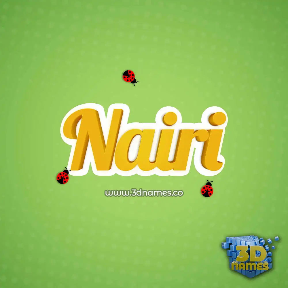 nairi in Ladybugs style - 3D name wallpaper