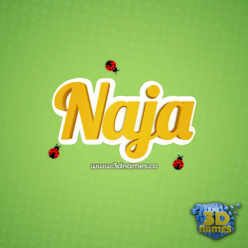 naja in Ladybugs style - 3D name wallpaper