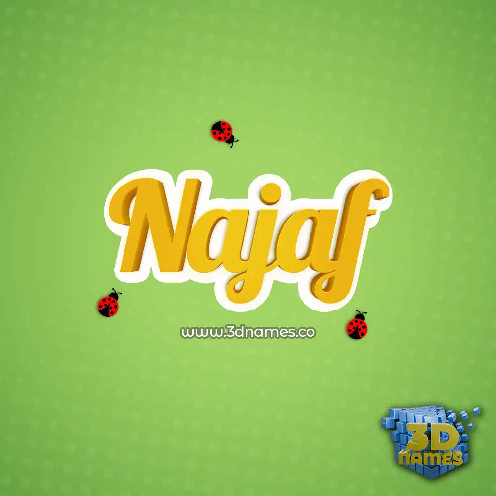najaf in Ladybugs style - 3D name wallpaper