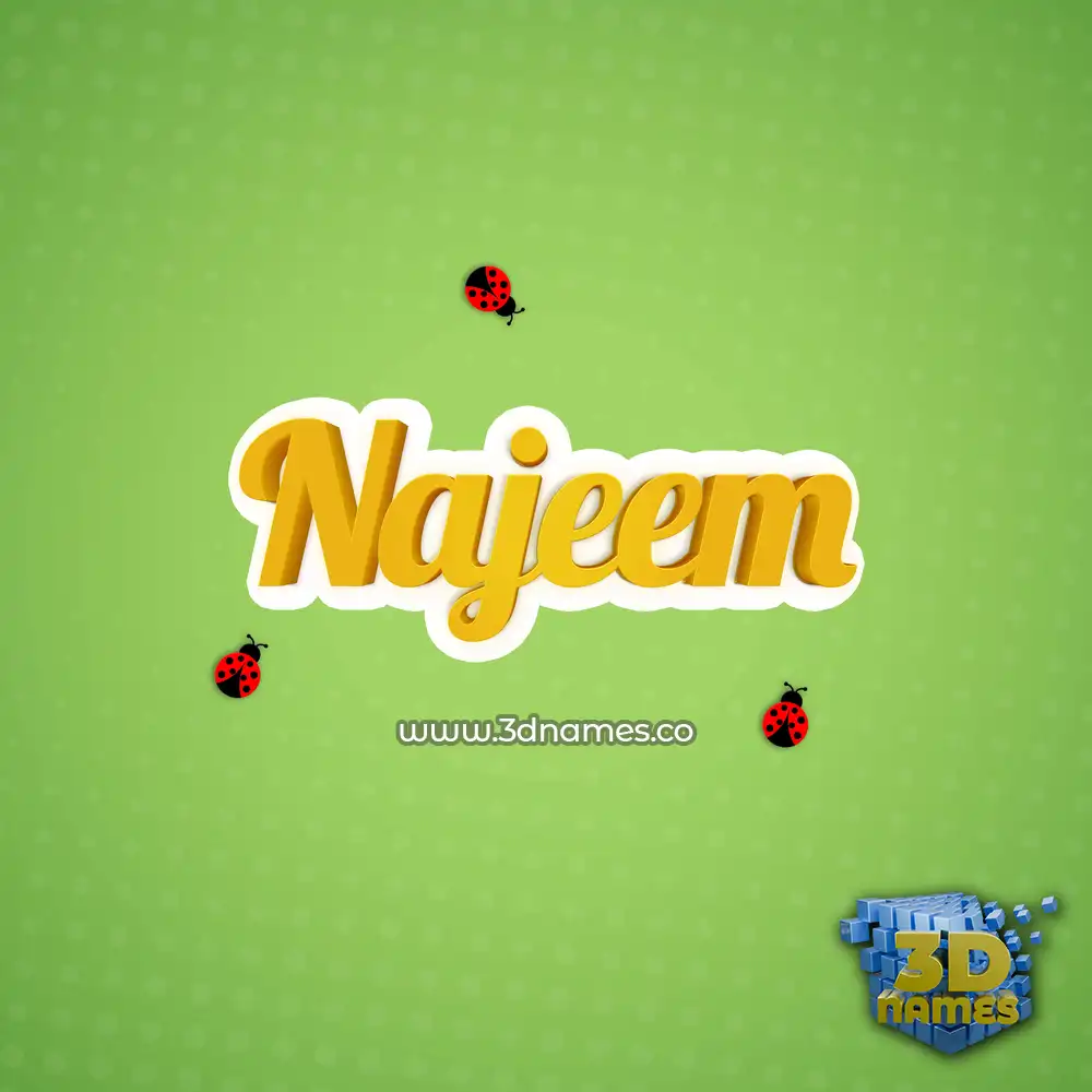 najeem in Ladybugs style - 3D name wallpaper