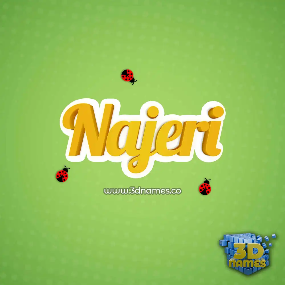 najeri in Ladybugs style - 3D name wallpaper