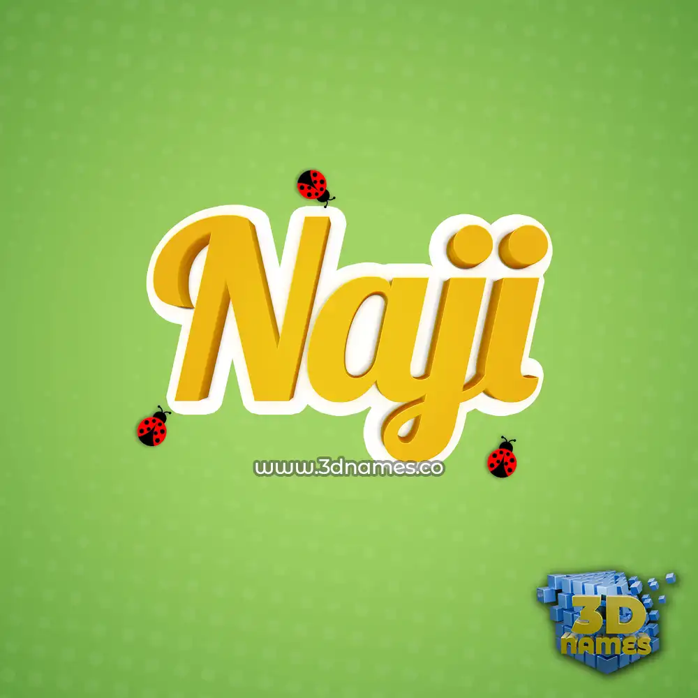 naji in Ladybugs style - 3D name wallpaper
