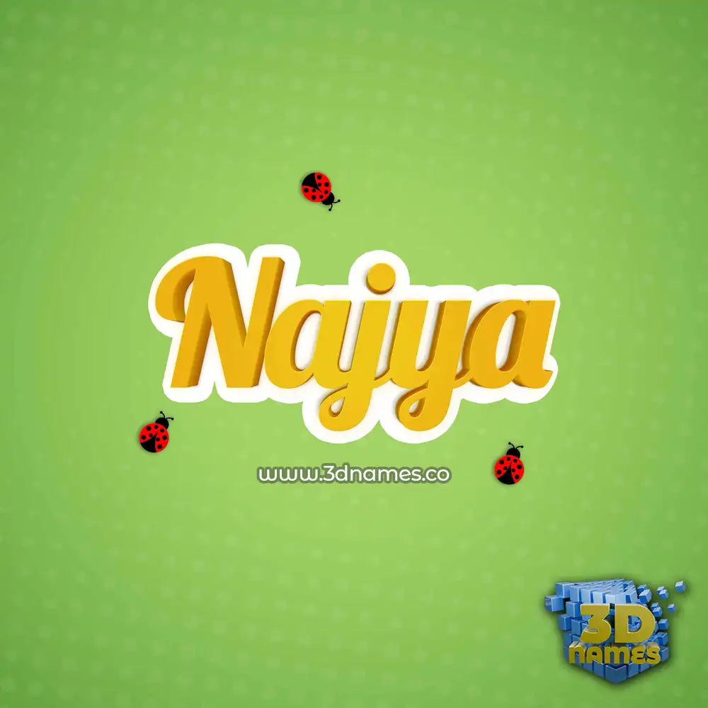 najya in Ladybugs style - 3D name wallpaper