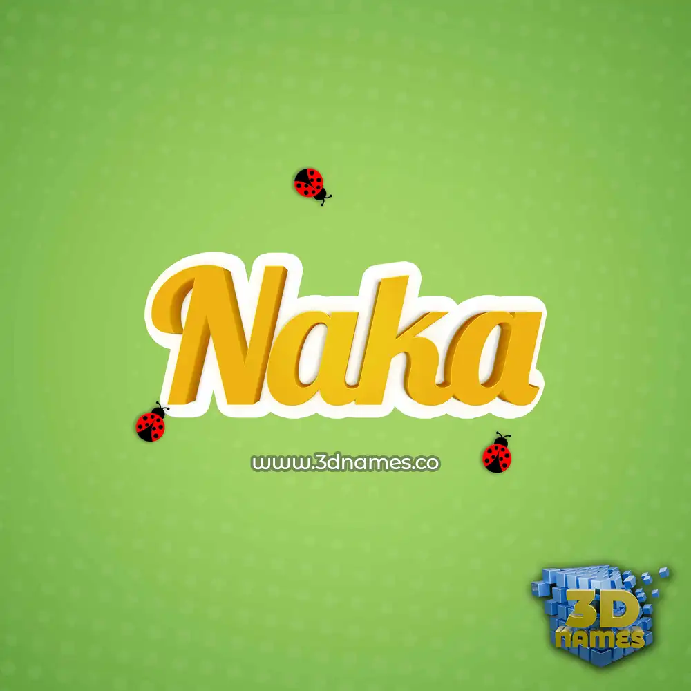 naka in Ladybugs style - 3D name wallpaper