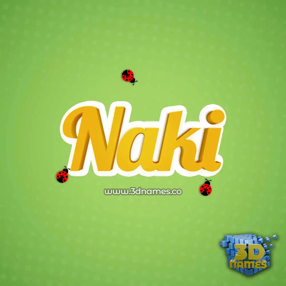 naki in Ladybugs style - 3D name wallpaper
