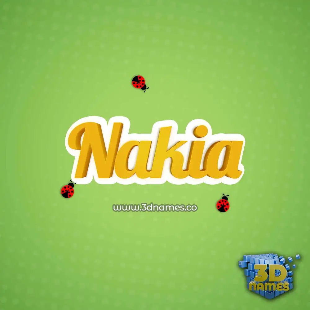 nakia in Ladybugs style - 3D name wallpaper