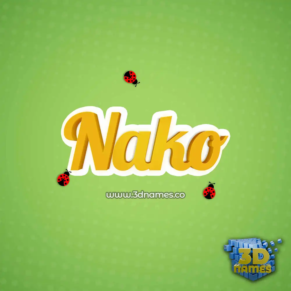 nako in Ladybugs style - 3D name wallpaper