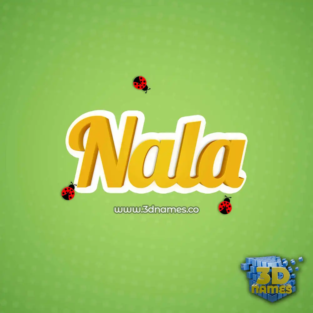 nala in Ladybugs style - 3D name wallpaper