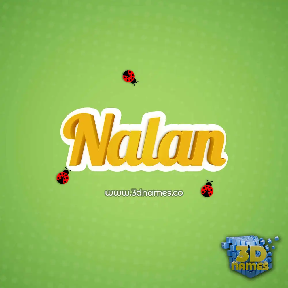nalan in Ladybugs style - 3D name wallpaper