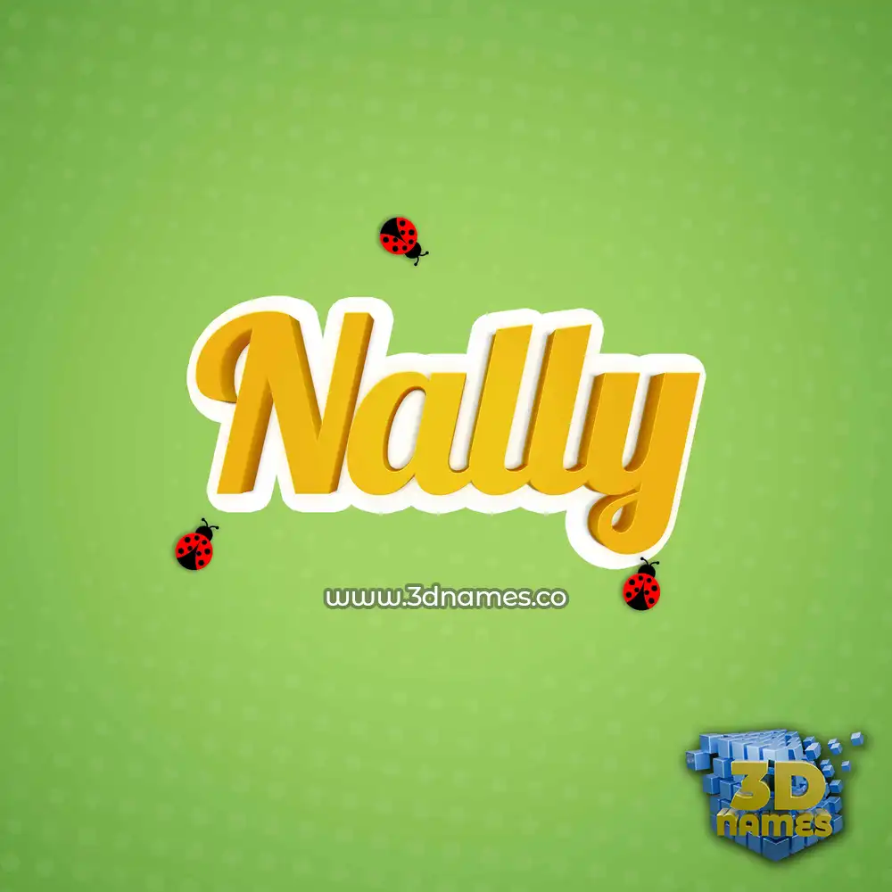 nally in Ladybugs style - 3D name wallpaper