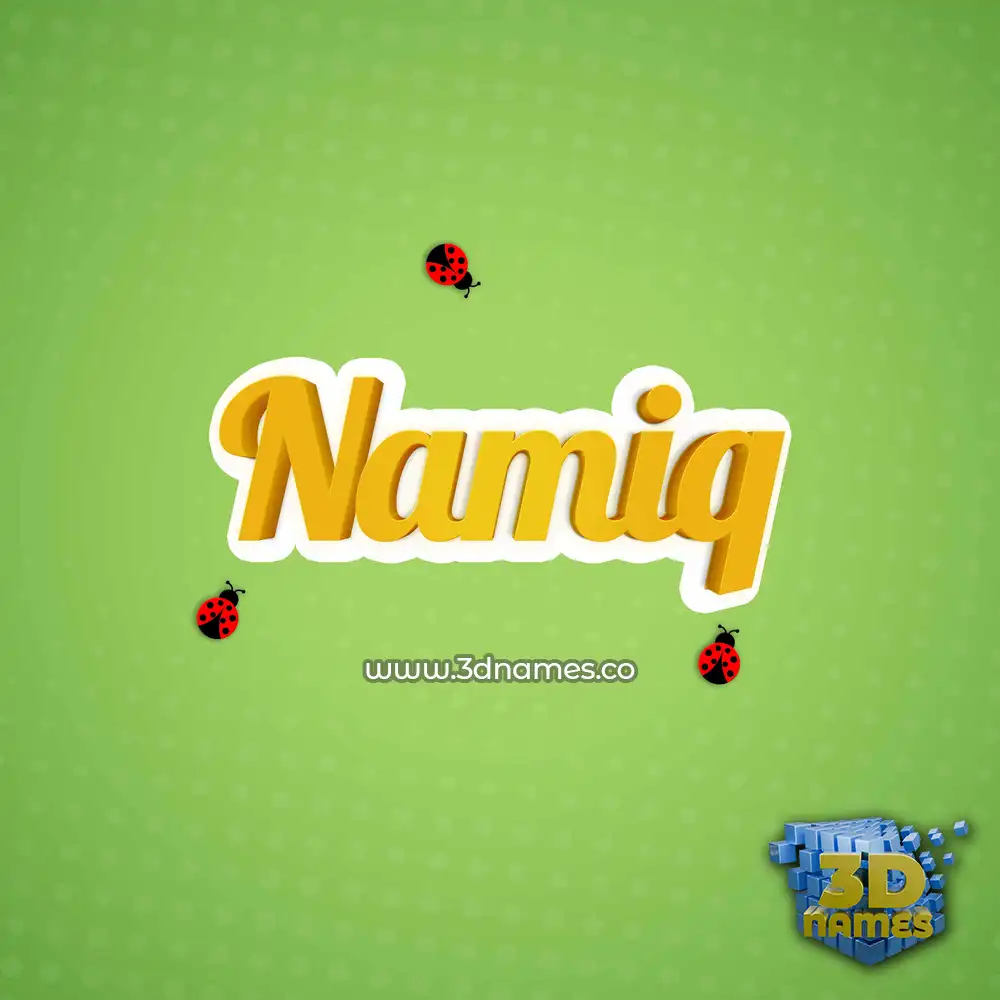 namiq in Ladybugs style - 3D name wallpaper