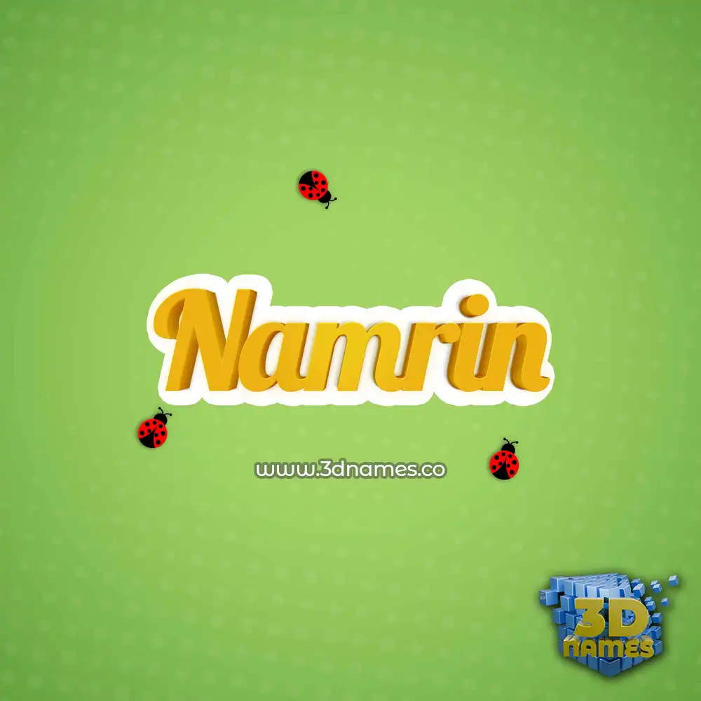namrin in Ladybugs style - 3D name wallpaper