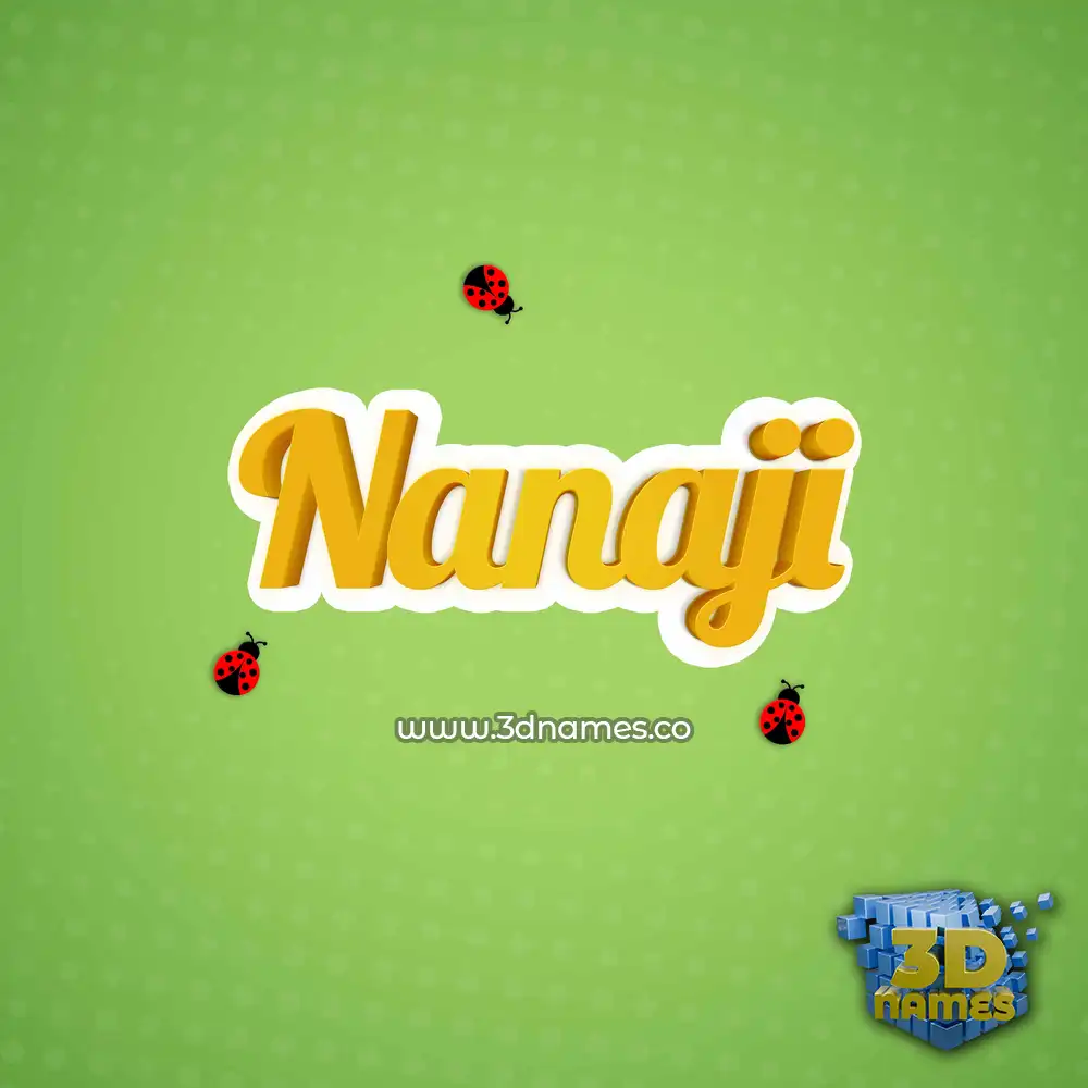 nanaji in Ladybugs style - 3D name wallpaper