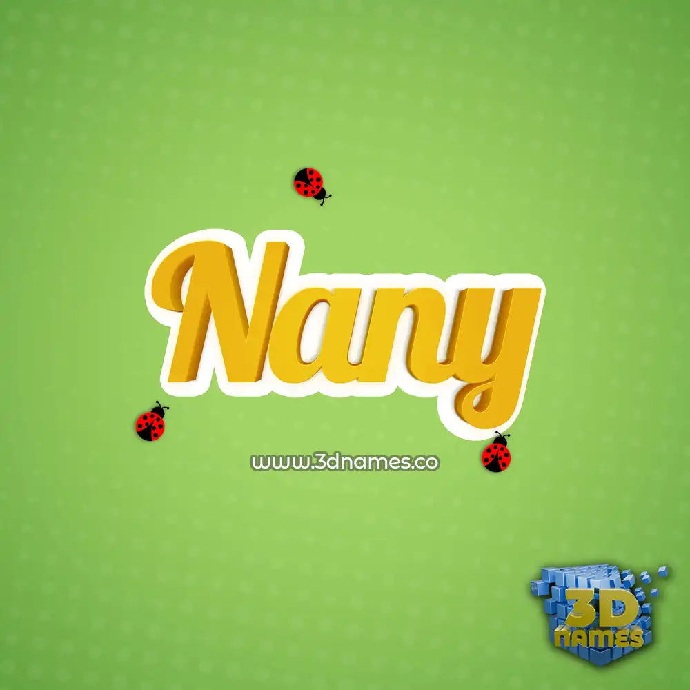nany in Ladybugs style - 3D name wallpaper