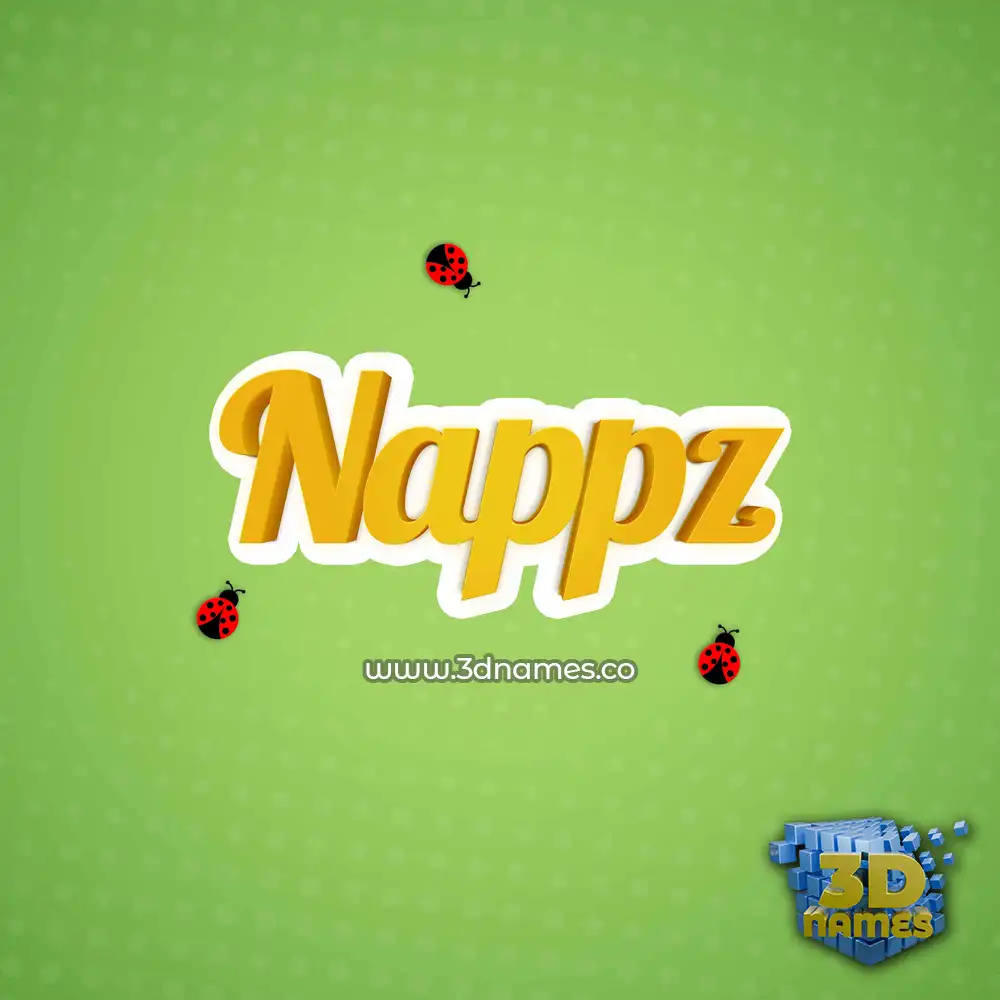 nappz in Ladybugs style - 3D name wallpaper