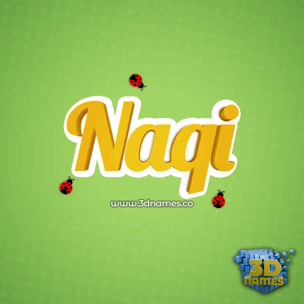 naqi in Ladybugs style - 3D name wallpaper