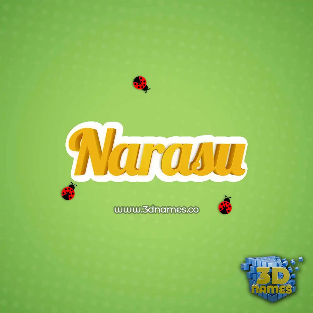 narasu in Ladybugs style - 3D name wallpaper
