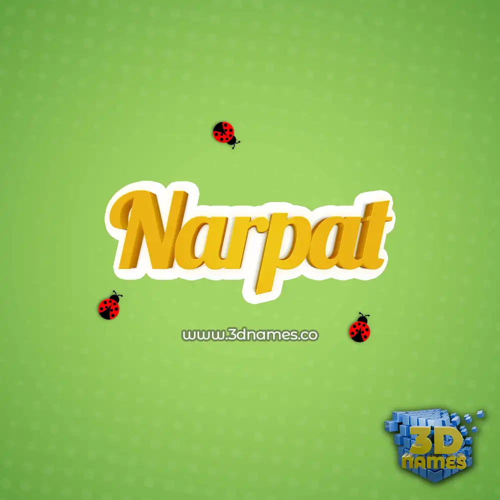 narpat in Ladybugs style - 3D name wallpaper