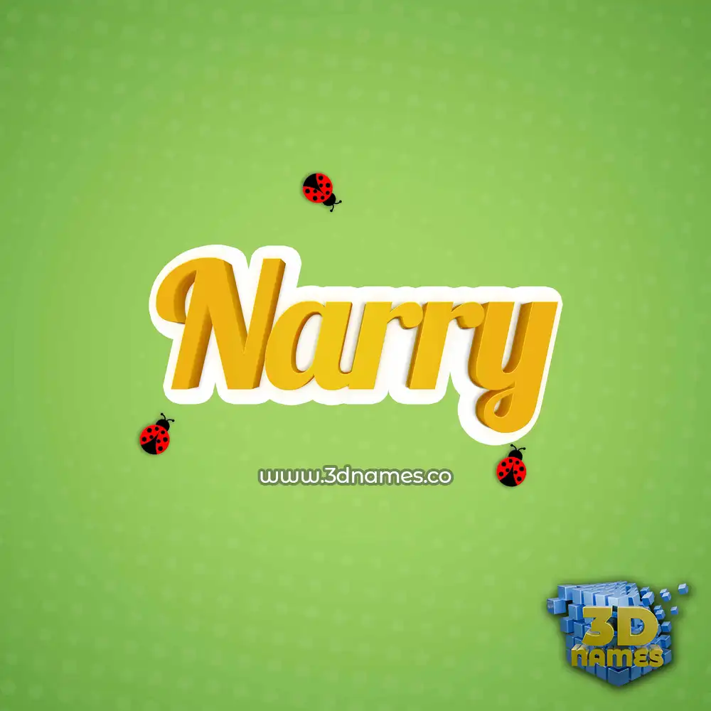 narry in Ladybugs style - 3D name wallpaper