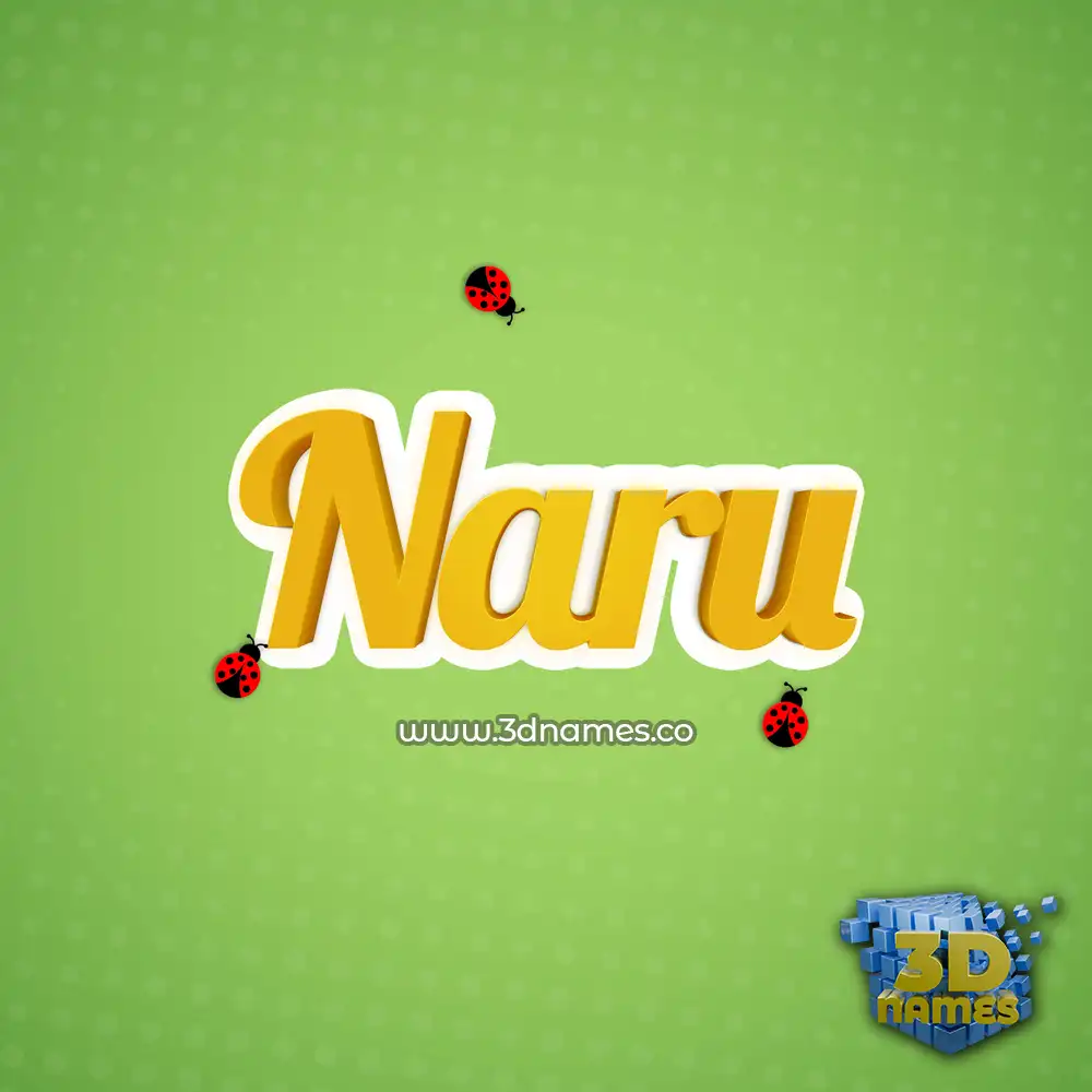 naru in Ladybugs style - 3D name wallpaper