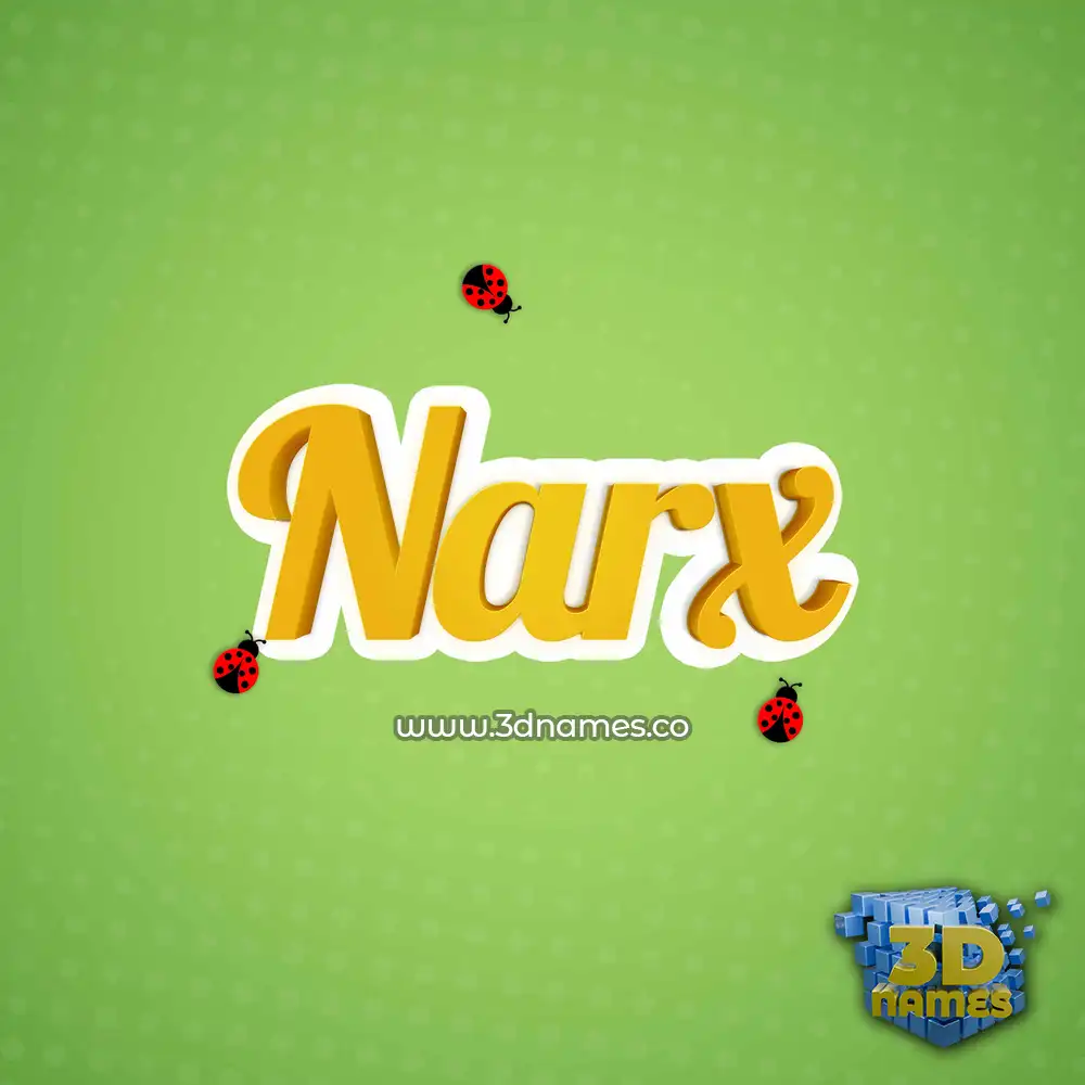 narx in Ladybugs style - 3D name wallpaper