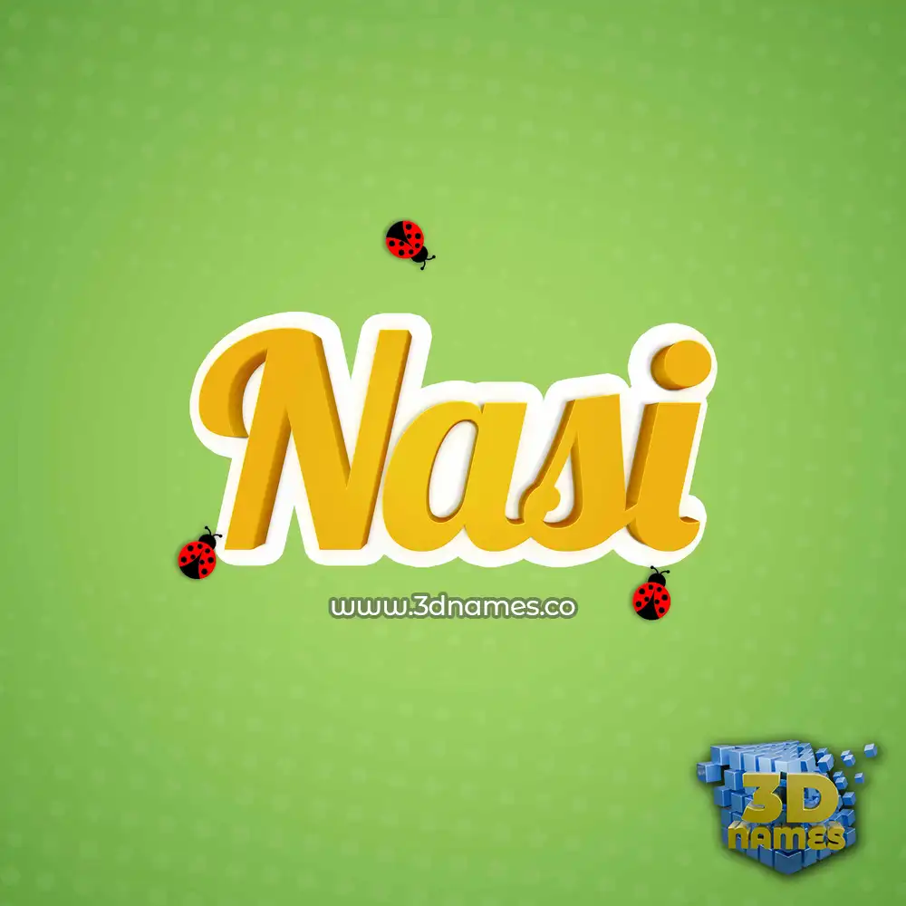 nasi in Ladybugs style - 3D name wallpaper