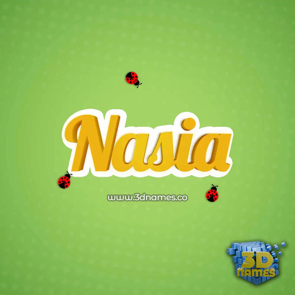 nasia in Ladybugs style - 3D name wallpaper