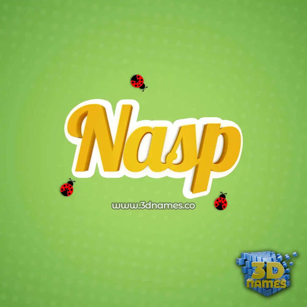 nasp in Ladybugs style - 3D name wallpaper