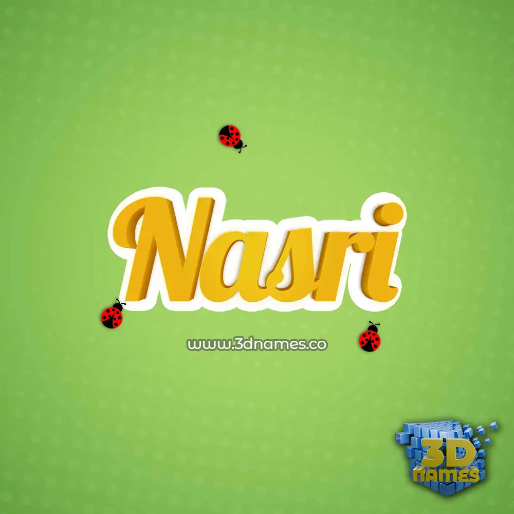 nasri in Ladybugs style - 3D name wallpaper