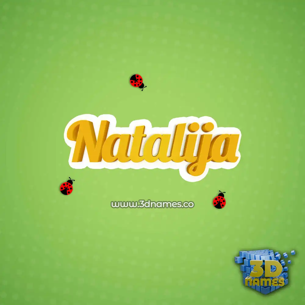 natalija in Ladybugs style - 3D name wallpaper