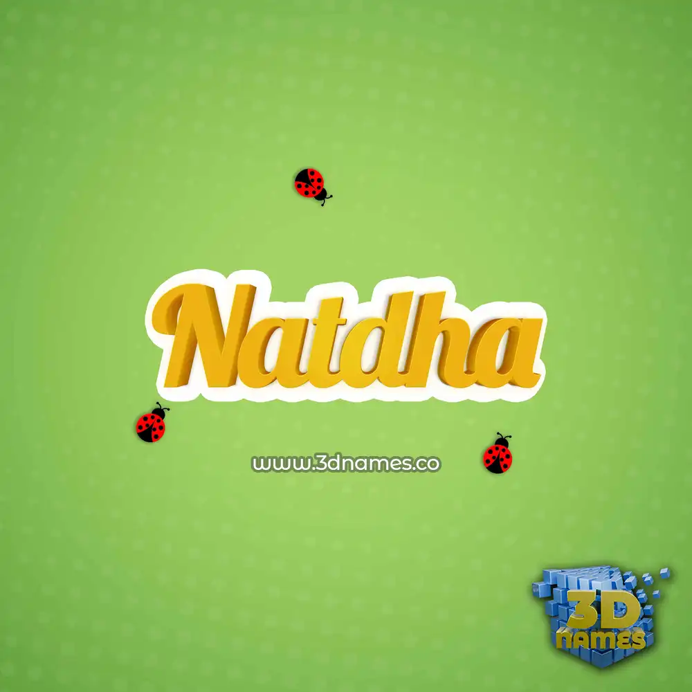 natdha in Ladybugs style - 3D name wallpaper