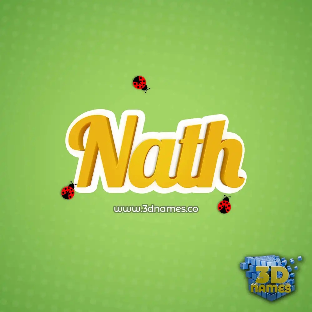 nath in Ladybugs style - 3D name wallpaper