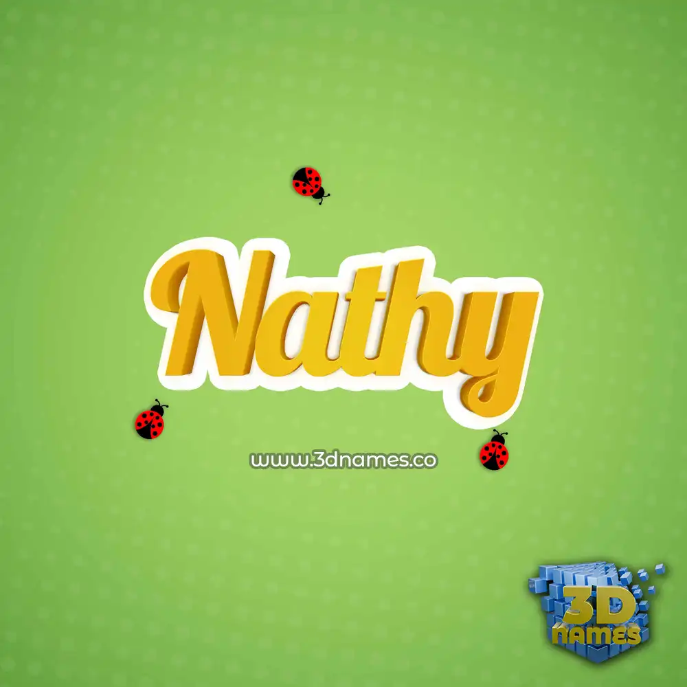 nathy in Ladybugs style - 3D name wallpaper