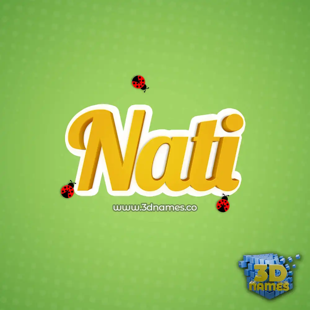 nati in Ladybugs style - 3D name wallpaper