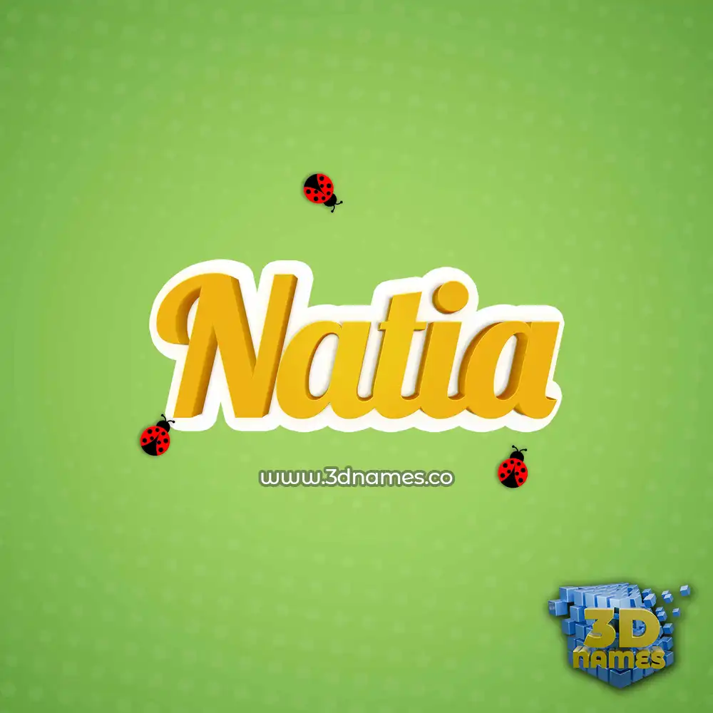 natia in Ladybugs style - 3D name wallpaper