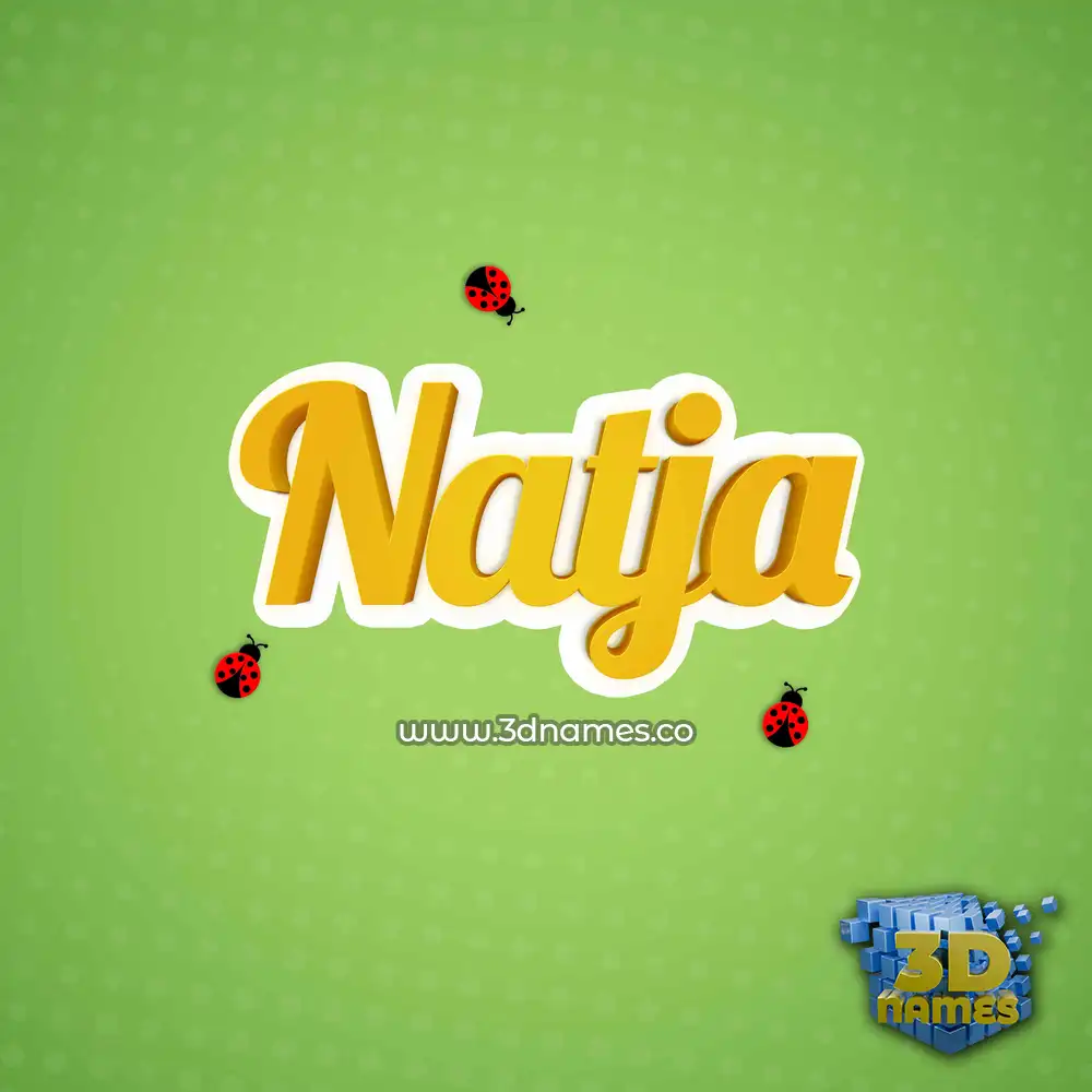 natja in Ladybugs style - 3D name wallpaper