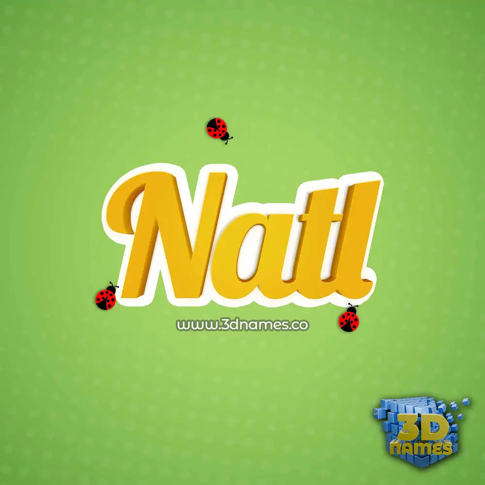 natl in Ladybugs style - 3D name wallpaper