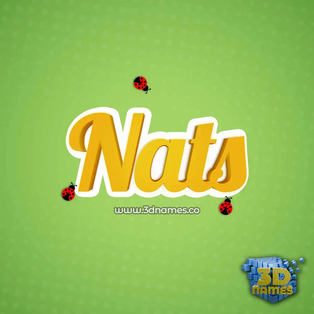 nats in Ladybugs style - 3D name wallpaper