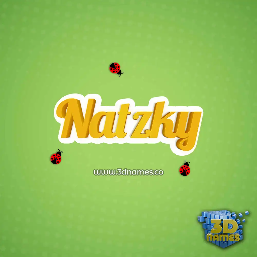 natzky in Ladybugs style - 3D name wallpaper