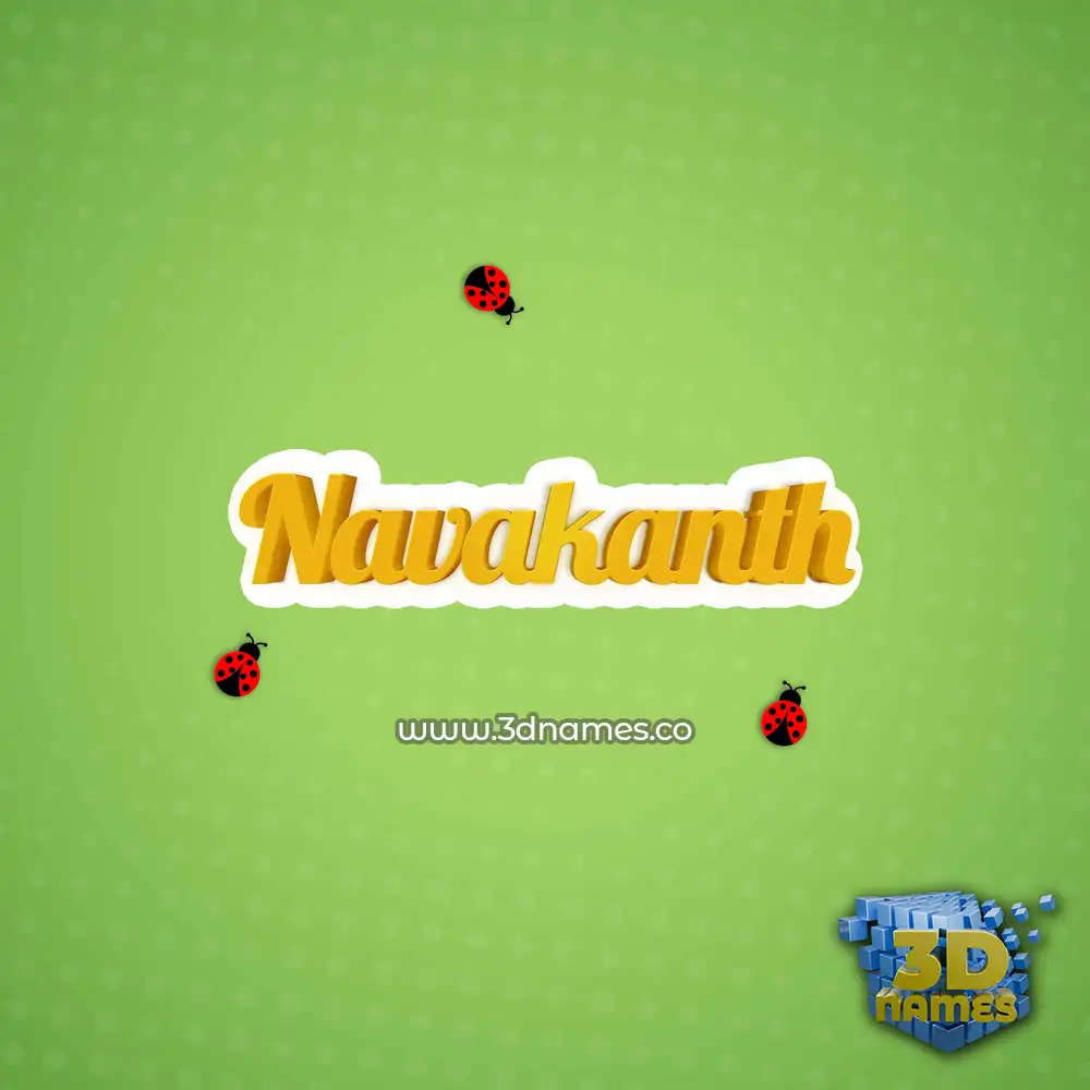 navakanth in Ladybugs style - 3D name wallpaper