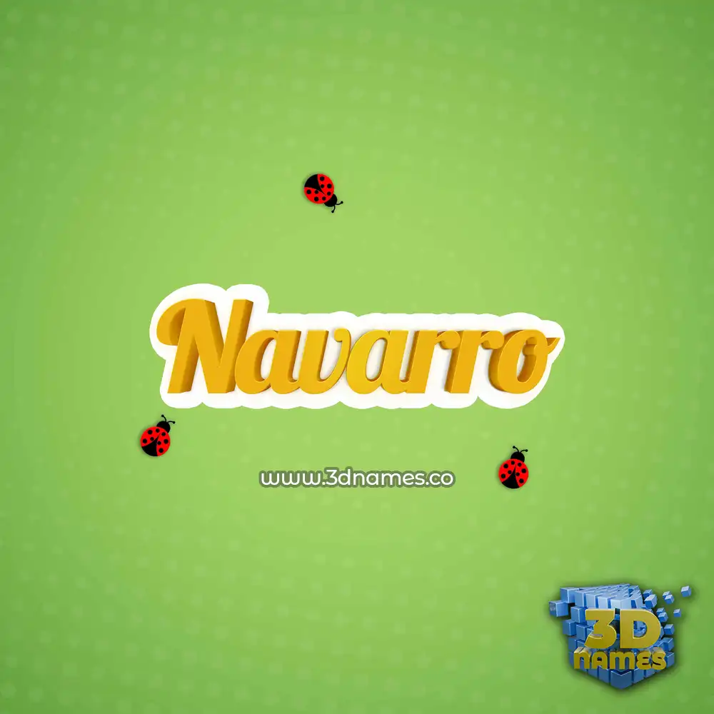 navarro in Ladybugs style - 3D name wallpaper