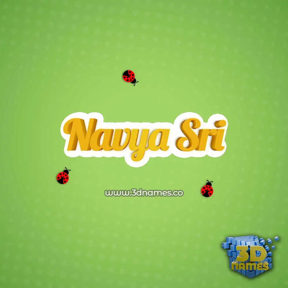 navya sri in Ladybugs style - 3D name wallpaper