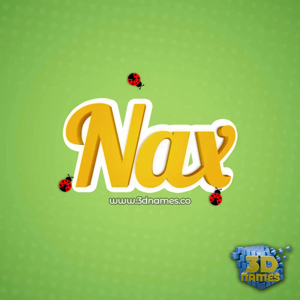 nax in Ladybugs style - 3D name wallpaper