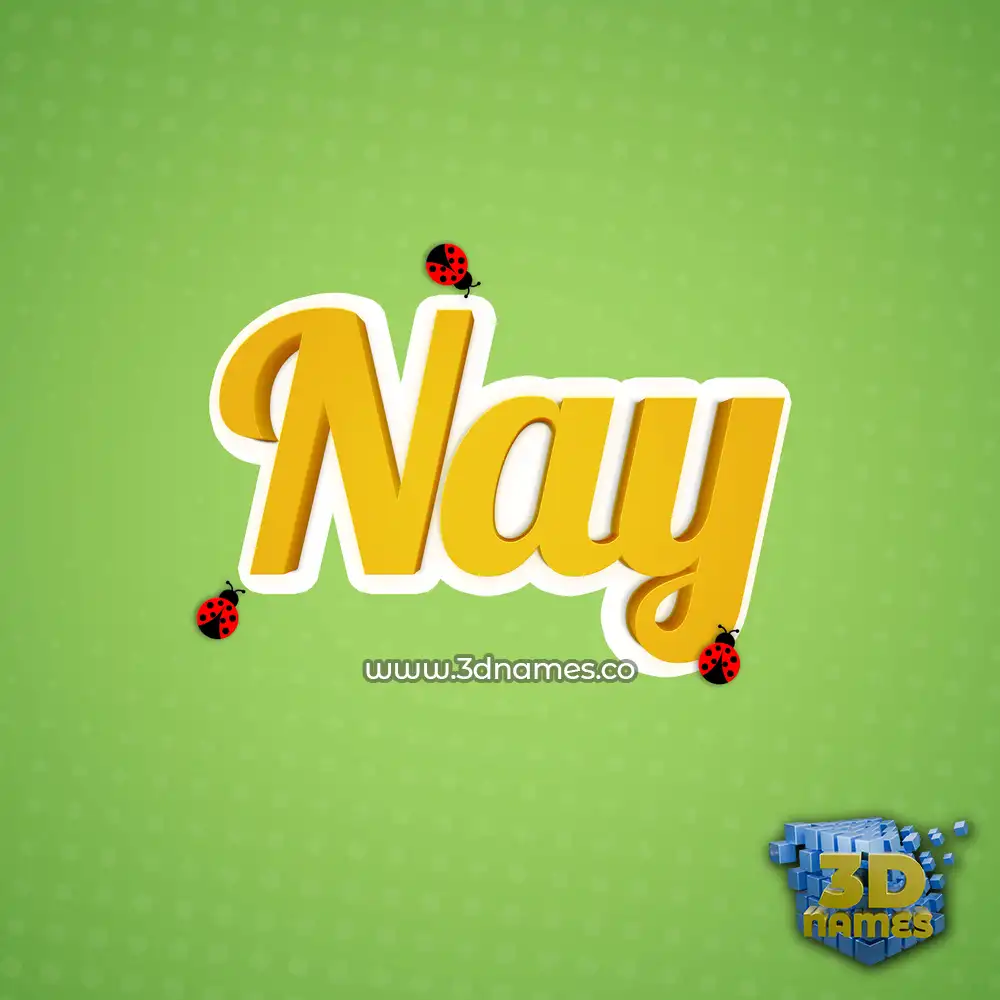 nay in Ladybugs style - 3D name wallpaper