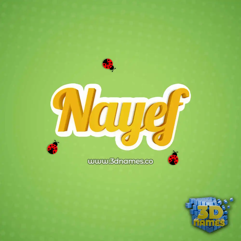 nayef in Ladybugs style - 3D name wallpaper