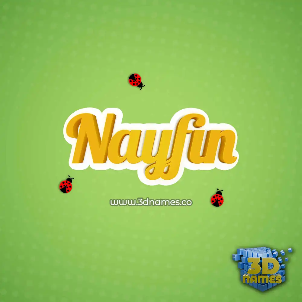 nayfin in Ladybugs style - 3D name wallpaper