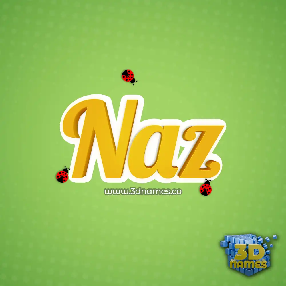 naz in Ladybugs style - 3D name wallpaper
