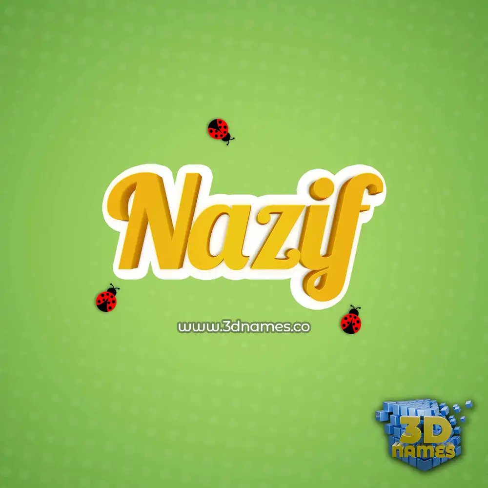 nazif in Ladybugs style - 3D name wallpaper