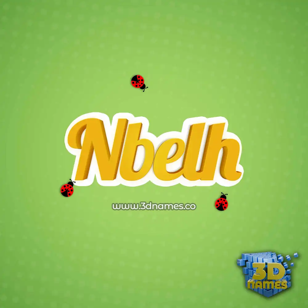 nbelh in Ladybugs style - 3D name wallpaper